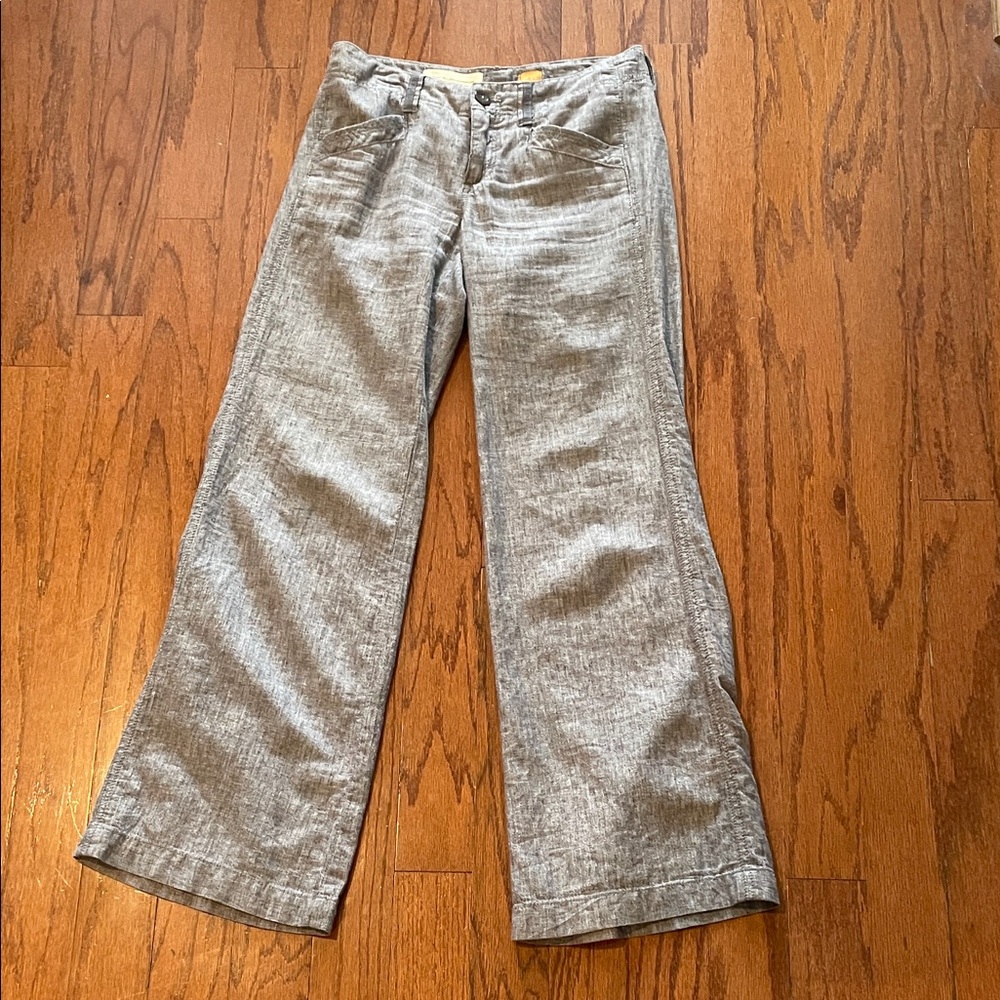 Pilcro Gray Linen Pants from Anthropologie